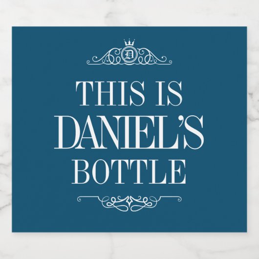 名パーソナライズされた前 |独自の酒類ラベルを作成 リキュールボトルラベル (シングルラベル)