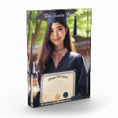 名パーソナライズされた前・肩書き院写真プラーク フォトブロック (左)