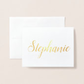 名パーソナライズされた前 | 花嫁の文房具 箔カード (封筒付き正面)