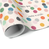 名パーソナライズされた前 |誕生日紙吹雪 ラッピングペーパー (ロールコーナー)