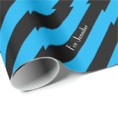 名パーソナライズされた前（青と黒） ラッピングペーパー (ロールコーナー)