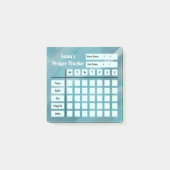 名パーソナライズされた前 | Salah/祈りの言葉トラッカーWeekly ポストイット (正面)