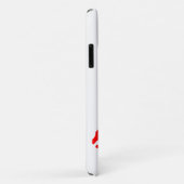 名パーソナライズされた前、Script-Red Lips、白/黒 Case-Mate iPhoneケース (裏面/右)