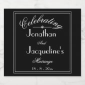 名パーソナライズされた前B & Wのビール結婚ボトルラベル ビールラベル (シングルラベル)