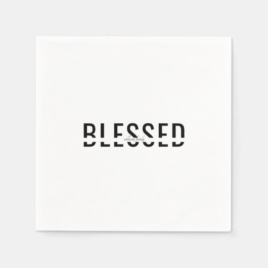 名パーソナライズされた前B/Wホリ賛美デーカクテル スタンダードカクテルナプキン (正面)