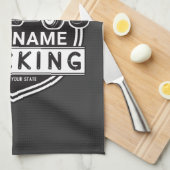 名パーソナライズされた前Big Rigセミトラック キッチンタオル (四つ折り)