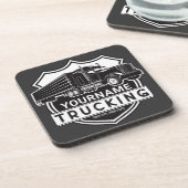 名パーソナライズされた前Big Rigセミトラック コースター (左側)