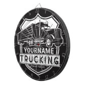 名パーソナライズされた前Big Rigセミトラック ダーツボード (正面右)
