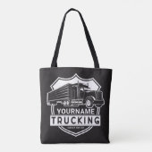 名パーソナライズされた前Big Rigセミトラック トートバッグ (裏面)
