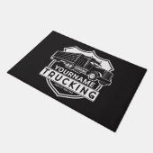 名パーソナライズされた前Big Rigセミトラック ドアマット (アングル)