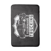 名パーソナライズされた前Big Rigセミトラック バスマット (正面縦)