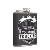 名パーソナライズされた前Big Rigセミトラック フラスク (右)