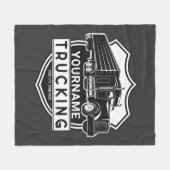 名パーソナライズされた前Big Rigセミトラック フリースブランケット (正面(横))