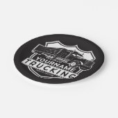 名パーソナライズされた前Big Rigセミトラック ペーパープレート (アングル)