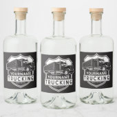 名パーソナライズされた前Big Rigセミトラック リキュールボトルラベル (ボトル)