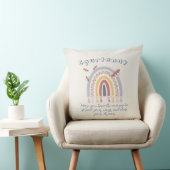 名パーソナライズされた前Boho Rainbow Butterfly クッション (椅子)
