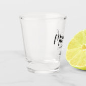 名パーソナライズされた前GROOMSMAN Shot glass ショットグラス (左)