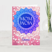 名パーソナライズされた前MOM WOW美的グリーティングカード カード (正面)