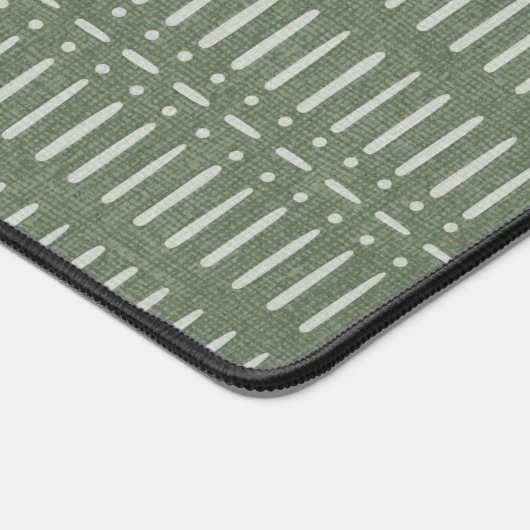 名パーソナライズされた前Sage Green Bohoモダン Office デスクマット (コーナー)