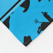 名パーソナライズされた前sky blue rodeoブル フリースブランケット (角)