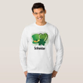 名パーソナライズされた前St patricks dayシャムロッククローバー Tシャツ (正面フル)