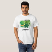 名パーソナライズされた前St patricks dayシャムロッククローバー Tシャツ (正面フル)