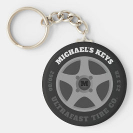 名パーソナライズされた前Tire Co.キーチェーン キーホルダー