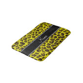 名パーソナライズされた前yellow leopard模様 バスマット (アングル)