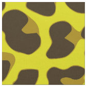 名パーソナライズされた前yellow leopard模様 ファブリック (クローズアップ)