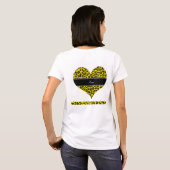 名パーソナライズされた前yellow leopard模様 tシャツ (裏面フル)