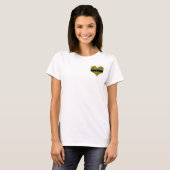 名パーソナライズされた前yellow leopard模様 tシャツ (正面フル)