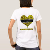 名パーソナライズされた前yellow leopard模様 tシャツ (裏面)