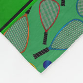 名パーソナライズされた名green racetball pattern フリースブランケット (角)