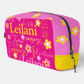 名パーソナライズされた字タイポフラワーピンク ドップキット (右コーナー)