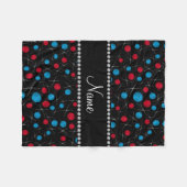 名パーソナライズされた字 フリースブランケット (正面(横))