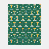 名パーソナライズされた星モノグラムの金ゴールド緑 フリースブランケット (正面)