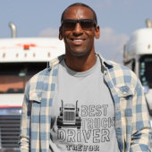 名パーソナライズされた最高の前トラック運転船 Tシャツ