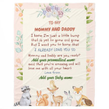 名パーソナライズされた生まれたばかりの前ギフト付き毛布