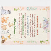 名パーソナライズされた生まれたばかりの前ギフト付き毛布 フリースブランケット (正面(横))