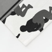 名パーソナライズされた白レスリング フリースブランケット (角)