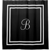 名パーソナライズされた称またはイニシャルシャワーカーテン シャワーカーテン (正面)
