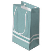 名パーソナライズされた称エレガントフローラストライプ スモールペーパーバッグ (裏面アングル)