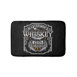 名パーソナライズされた称オールドウエストウイスキービールバー バスマット