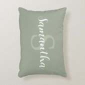 名パーソナライズされた称付き青枕イニシャル アクセントクッション (正面(垂直))