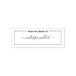 名パーソナライズされた称書庫の印鑑 セルフインキングスタンプ