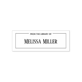 名パーソナライズされた称書庫の印鑑 セルフインキングスタンプ