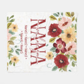 名パーソナライズされた称祖母の毛布 フリースブランケット (正面(横))