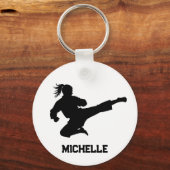 名パーソナライズされた称空手/テコンドー/柔道 キーホルダー (正面)
