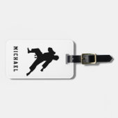 名パーソナライズされた称空手/テコンドー/柔道 ラゲッジタグ (正面横)