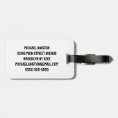 名パーソナライズされた称空手/テコンドー/柔道 ラゲッジタグ (裏面横)